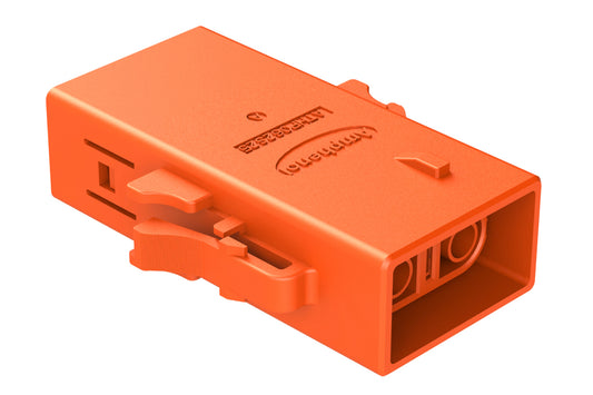 ATHP062S25EL-S2 2 Position EMC Plug with High Voltage Interlock Loop, A Key, 4.8-5.8mm Cable Range, Orange. Contacts ordered separately.