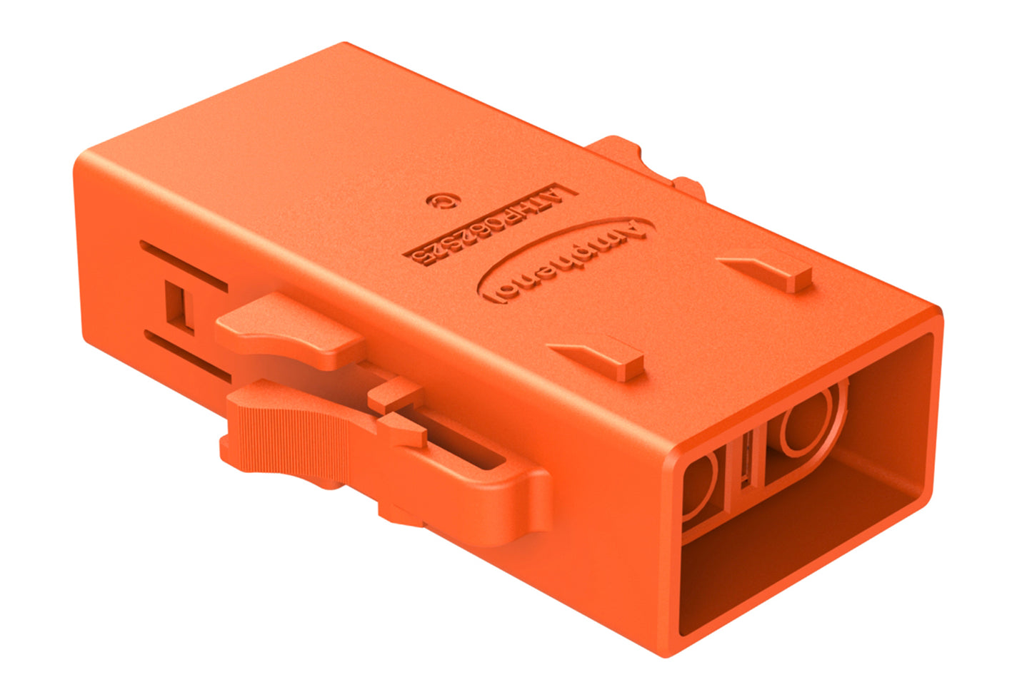 ATHP062S25ELC-S2 2 Position EMC Plug with High Voltage Interlock Loop, C Key, 4.8-5.8mm Cable Range, Orange. Contacts ordered separately.