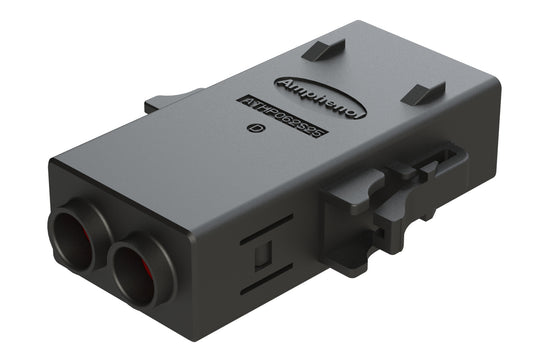 ATHP062S25ELD-S1-BLK 2 Position EMC Plug with High Voltage Interlock Loop, D Key, 6.5-7.5mm Cable Range, Black. Contacts ordered separately.