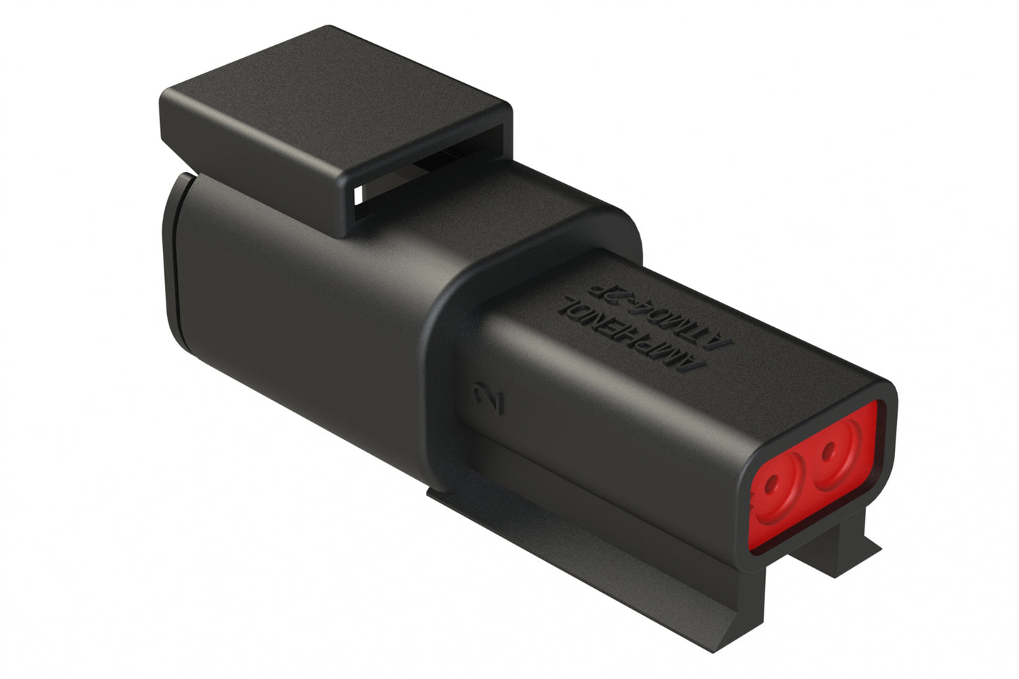 ATM04-2P-BLK 2 Position Receptacle, Pin, Black Body (Requires Wedgelock AWM-2P). DTM04-2P-E004