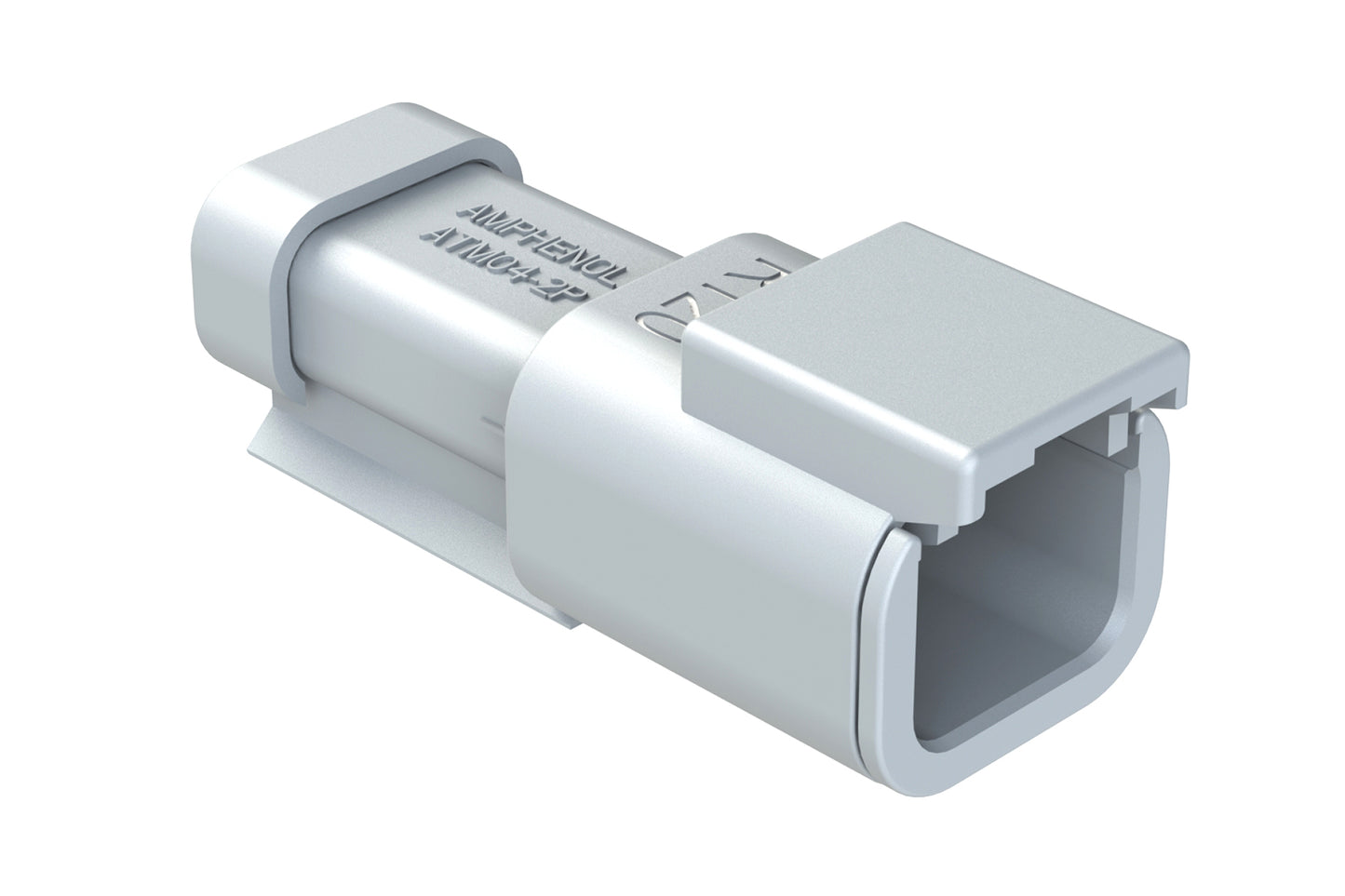 ATM04-2P-RA120GY 2-Way Receptacle, A Key, 120 OHM Resistor, Grey. DTM04-2P-P006