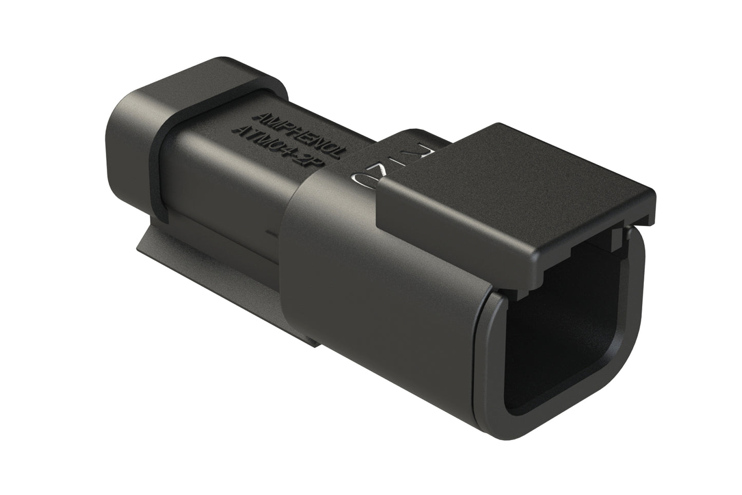 ATM04-2P-RB120BK 2-Way Receptacle, B Key, 120 OHM Resistor, Black. Wedgelock Included. DTM04-2P-EP10