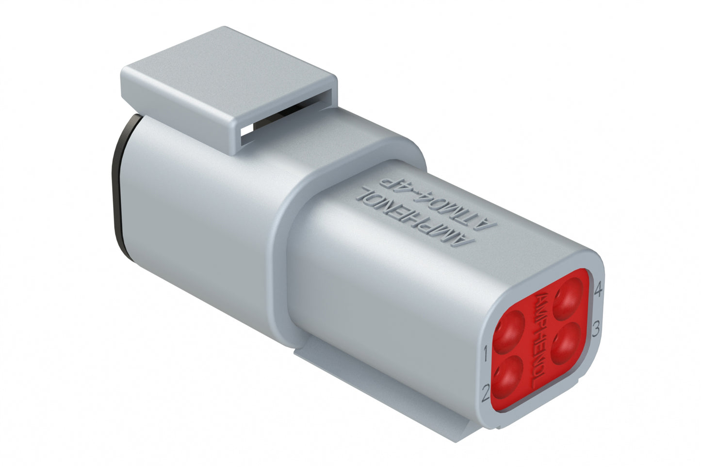 ATM04-4P 4-Way Receptacle, Male Connector. DTM04-4P