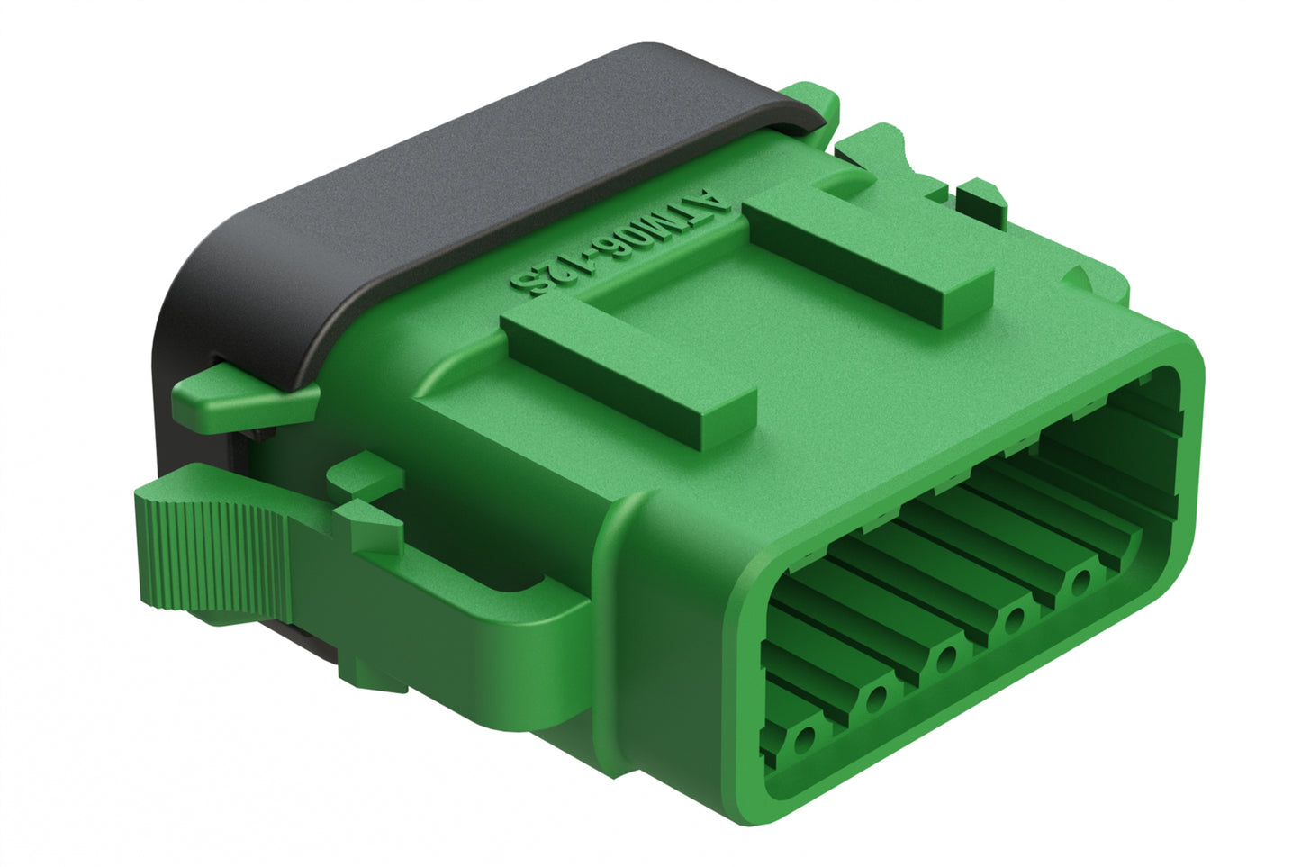 ATM06-12SC-SF1GN 12 Position Plug, Socket, Keyed C, Snap-Fit End Cap, Green. DTM06-12SC-E003