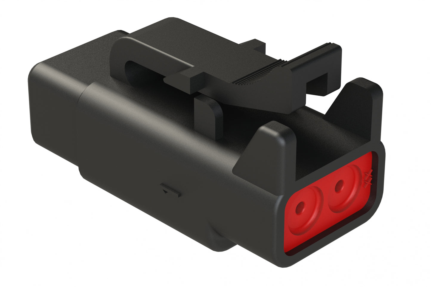 ATM06-2S-BLK 2-Way Plug, Female Connector, Black. DTM06-2S-E004