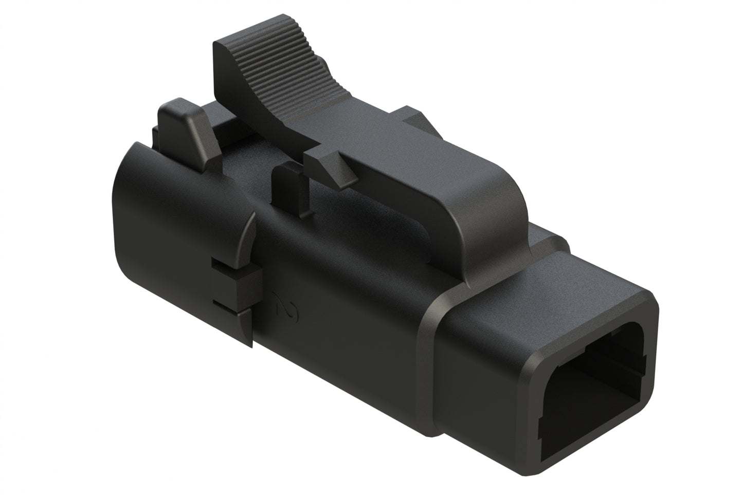 ATM06-2S-SF01BLK 2 Position Plug, Socket, Snap-Fit End Cap, Black. DTM06-2S-E005