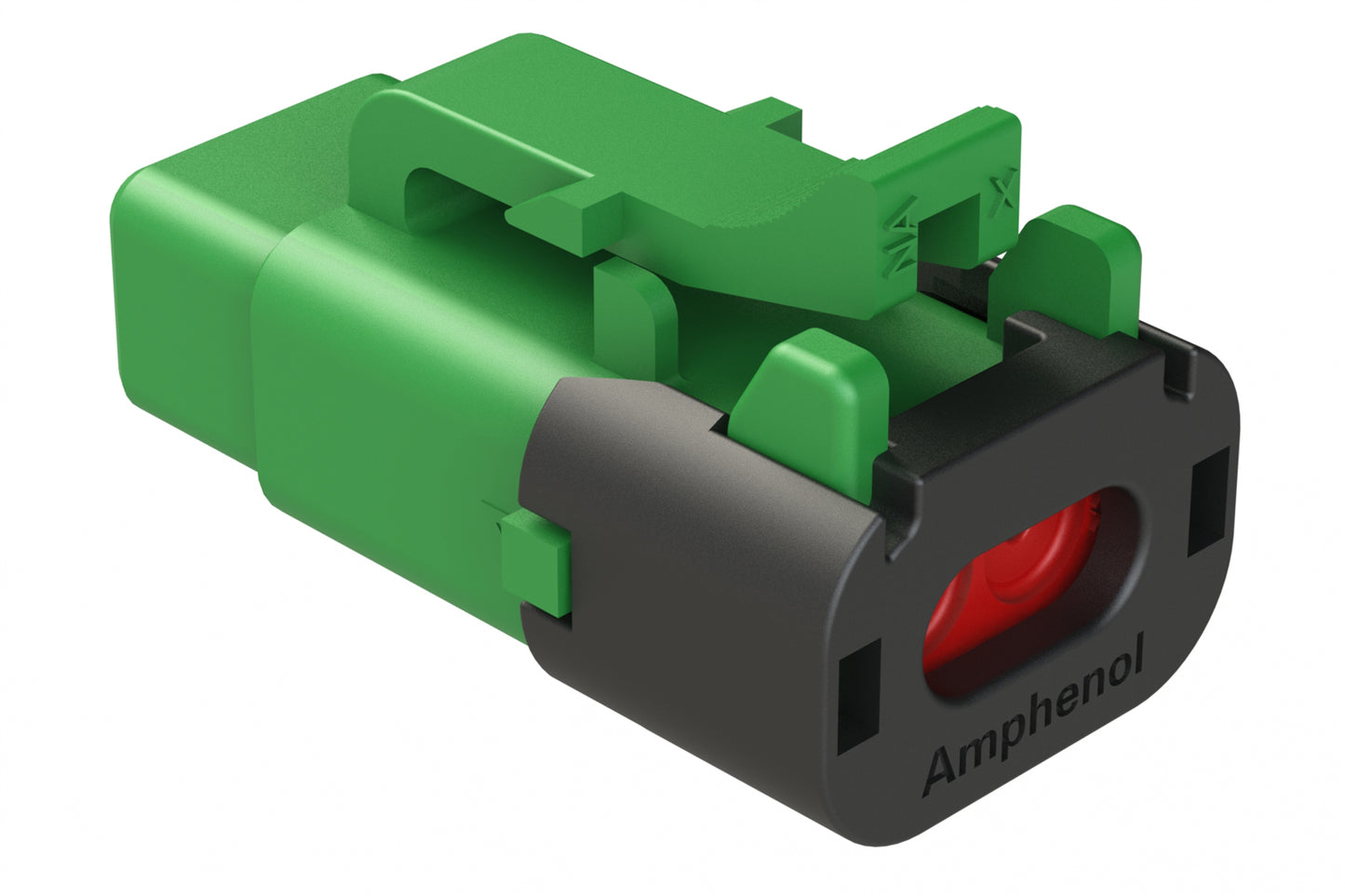ATM06-2S-SF01GRN 2 Position Plug, Socket, Snap-Fit End Cap, Green