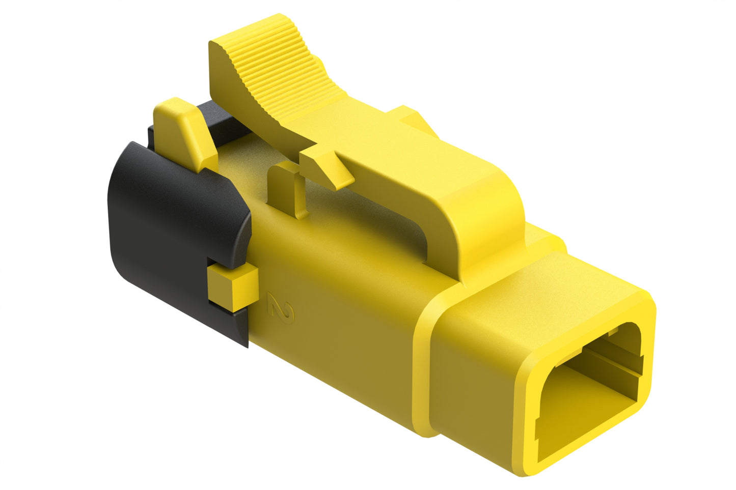 ATM06-2S-SF01YEL 2 Position Plug, Socket, Snap-Fit End Cap, Yellow