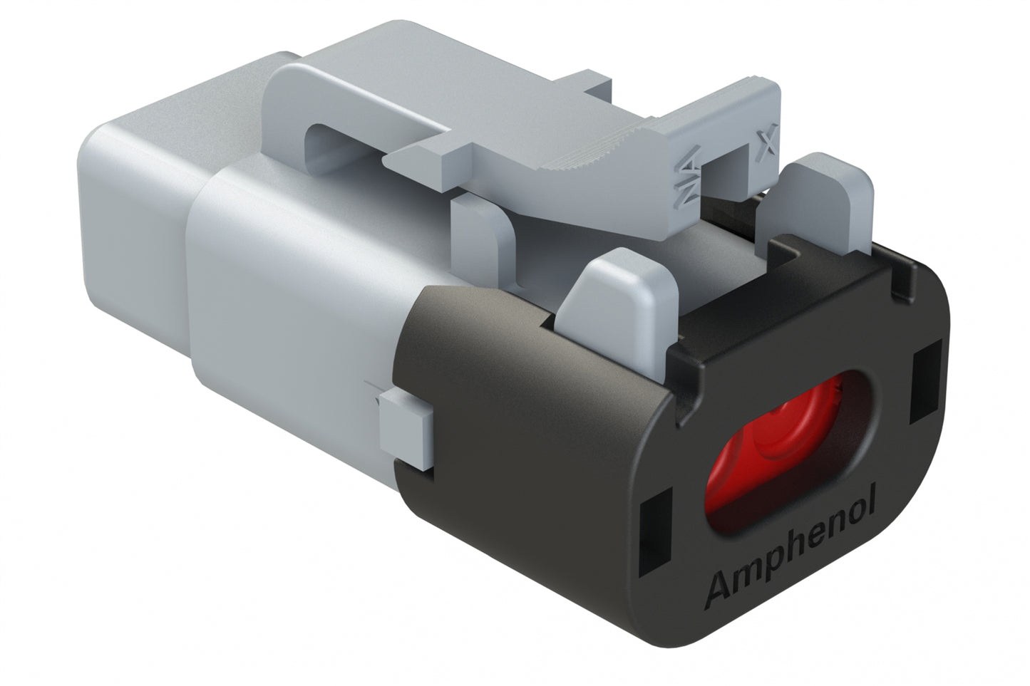 ATM06-2S-SF01 2 Position Plug, Socket, Snap-Fit End Cap,Grey. DTM06-2S-E003