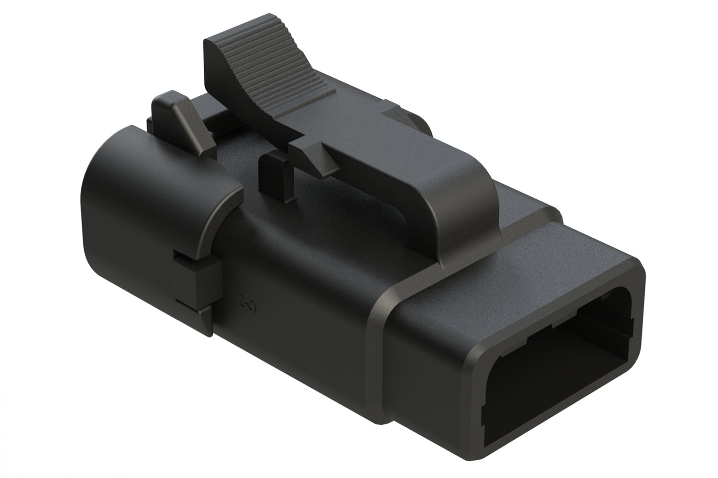 ATM06-3S-SF01BLK 3 Position Plug, Socket, Snap-Fit End Cap, Black. DTM06-3S-E005