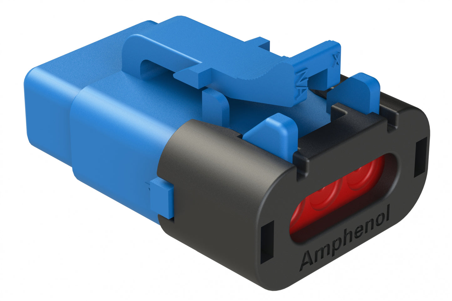 ATM06-3S-SF01BLU 3 Position Plug, Socket, Snap-Fit End Cap, Blue