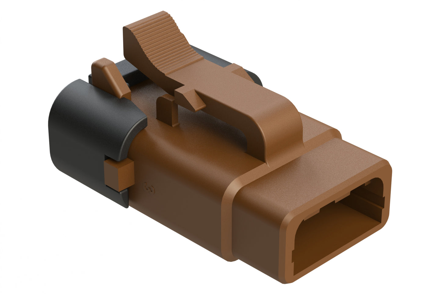 ATM06-3S-SF01BRN 3 Position Plug, Socket, Snap-Fit End Cap, Brown