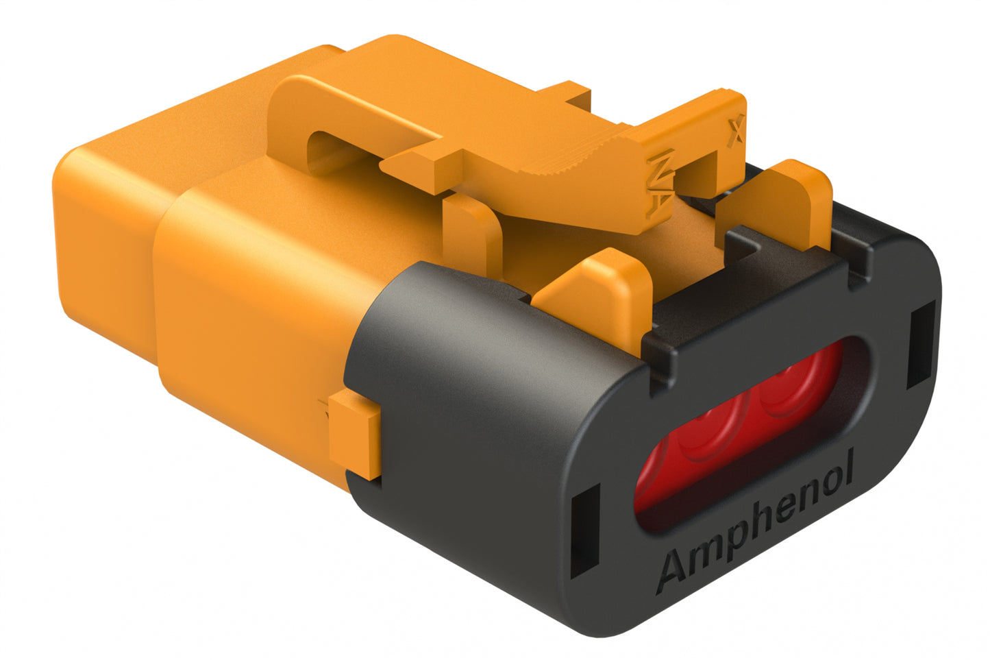 ATM06-3S-SF01ORG 3 Position Plug, Socket, Snap-Fit End Cap, Orange