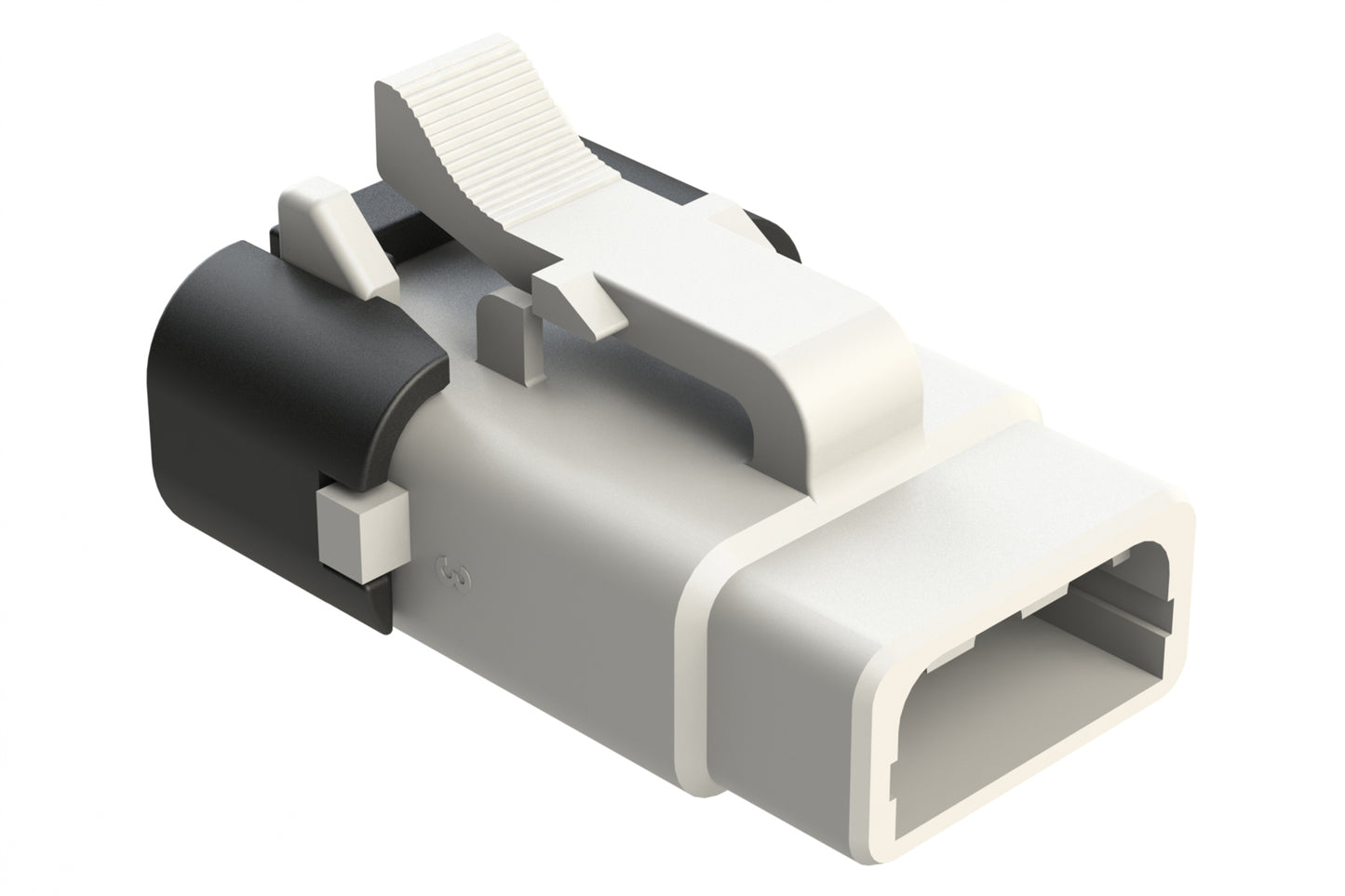 ATM06-3S-SF01WHT 3 Position Plug, Socket, Snap-Fit End Cap, White