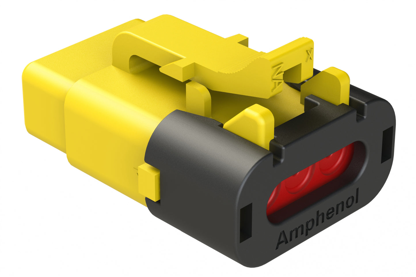 ATM06-3S-SF01YEL 3 Position Plug, Socket, Snap-Fit End Cap, Yellow