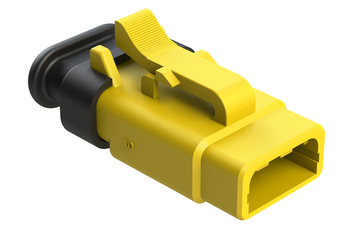 ATM06-3S-SR01YL 3 Position Plug, Socket, Standard Diameter Rear Seal, Strain Relief, Yellow