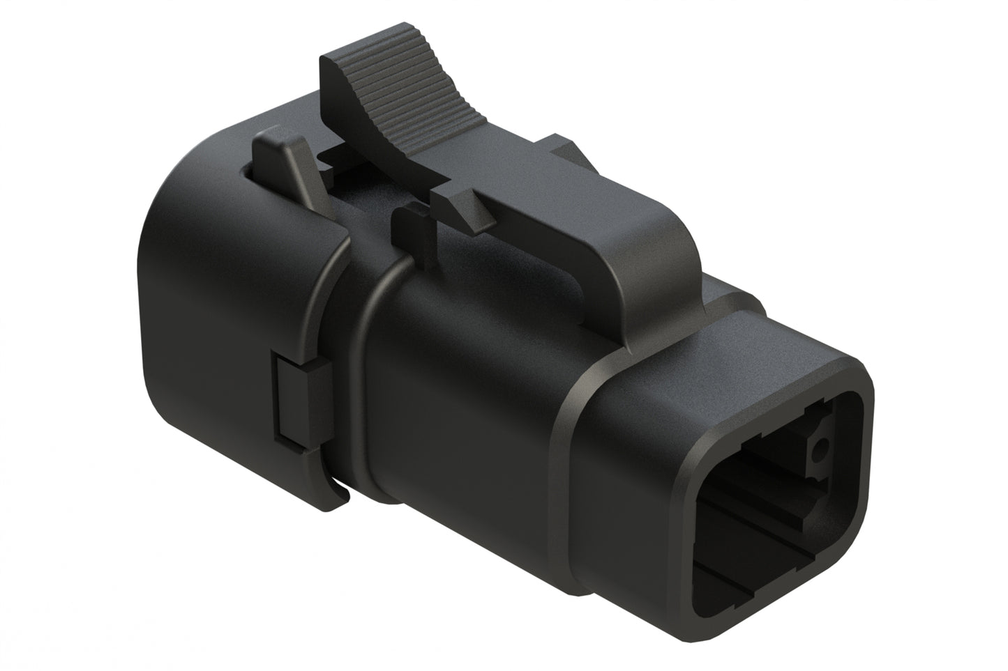 ATM06-4S-SF01BLK 4 Position Plug, Socket, Snap-Fit End Cap, Black. DTM06-4S-E005