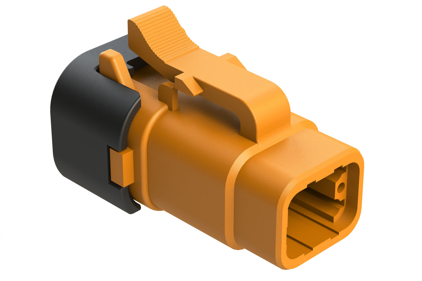 ATM06-4S-SF01ORG 4 Position Plug, Socket, Snap-Fit End Cap, Orange