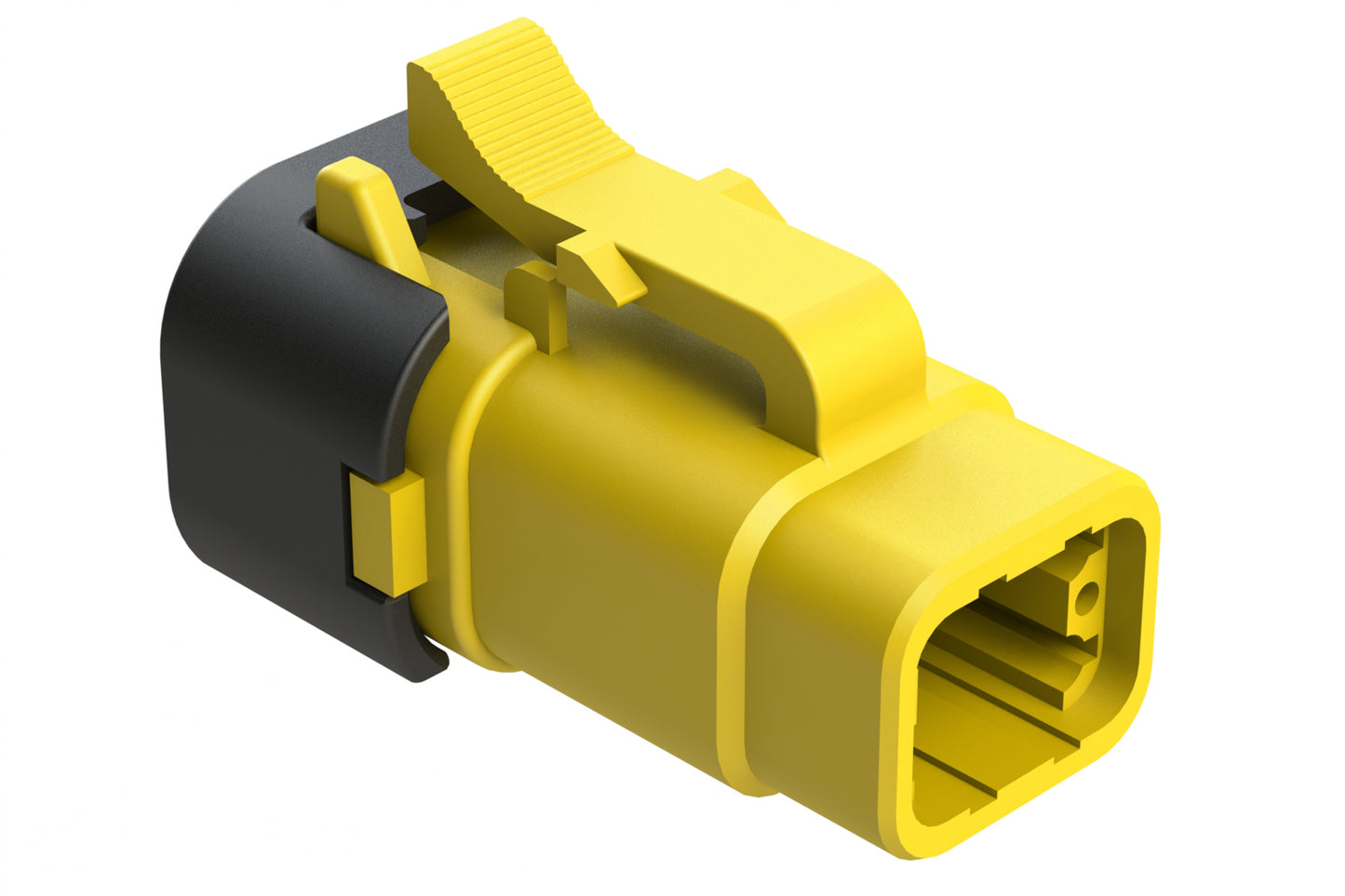 ATM06-4S-SF01YEL 4 Position Plug, Socket, Snap-Fit End Cap, Yellow