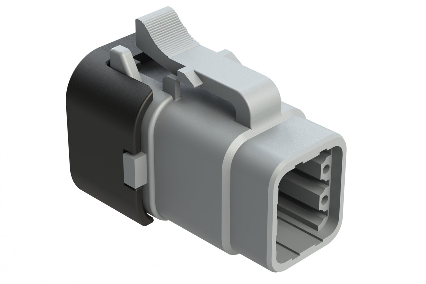 ATM06-6S-SF01 6 Position Plug, Socket, Snap-Fit End Cap,Grey. DTM06-6S-E003
