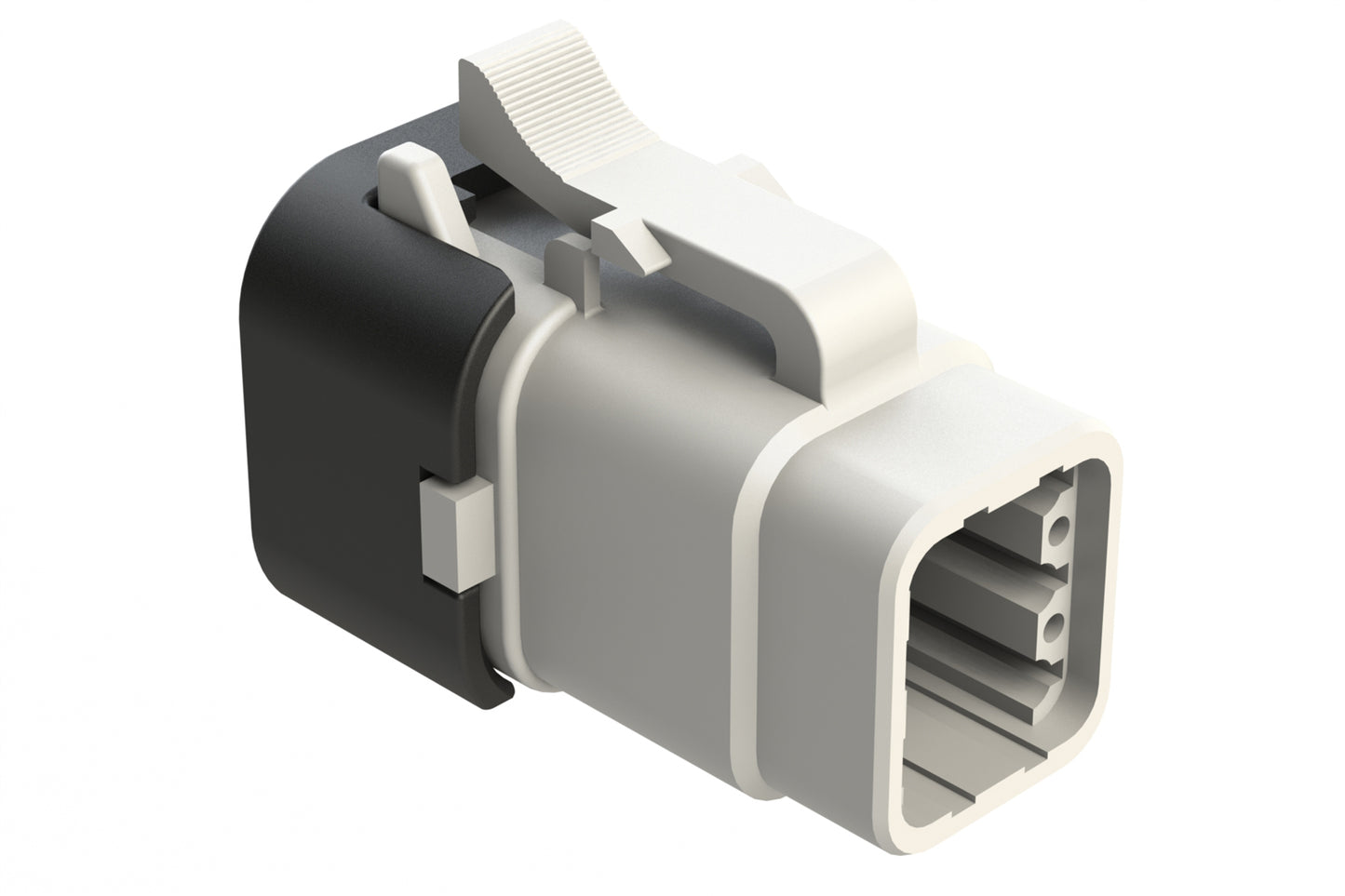 ATM06-6S-SF01WHT 6 Position Plug, Socket, Snap-Fit End Cap, White
