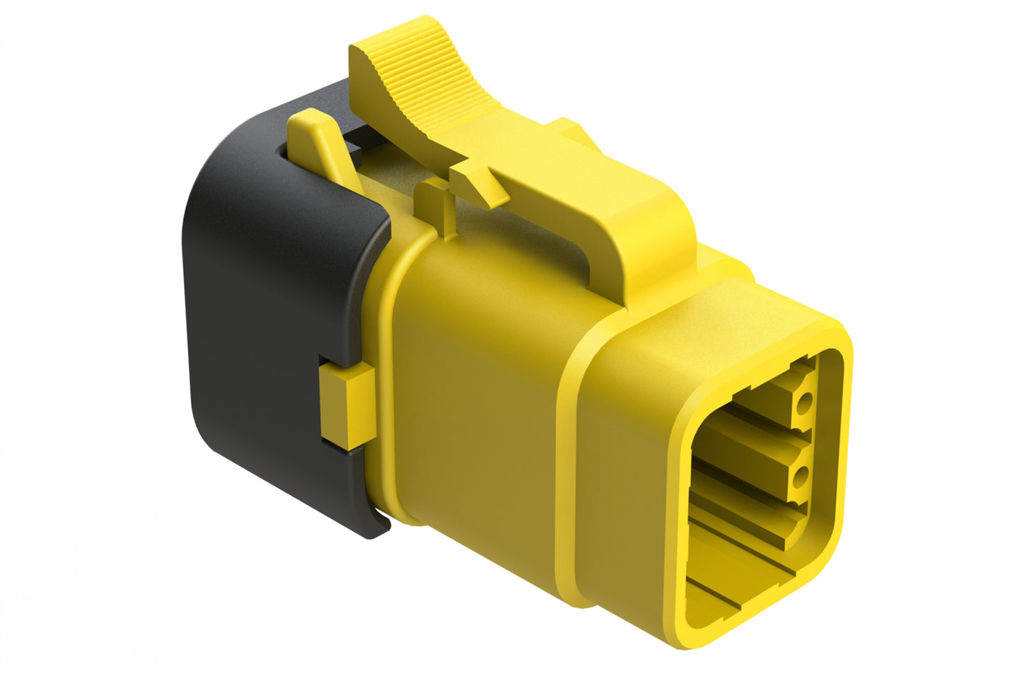 ATM06-6S-SF01YEL 6 Position Plug, Socket, Snap-Fit End Cap, Yellow