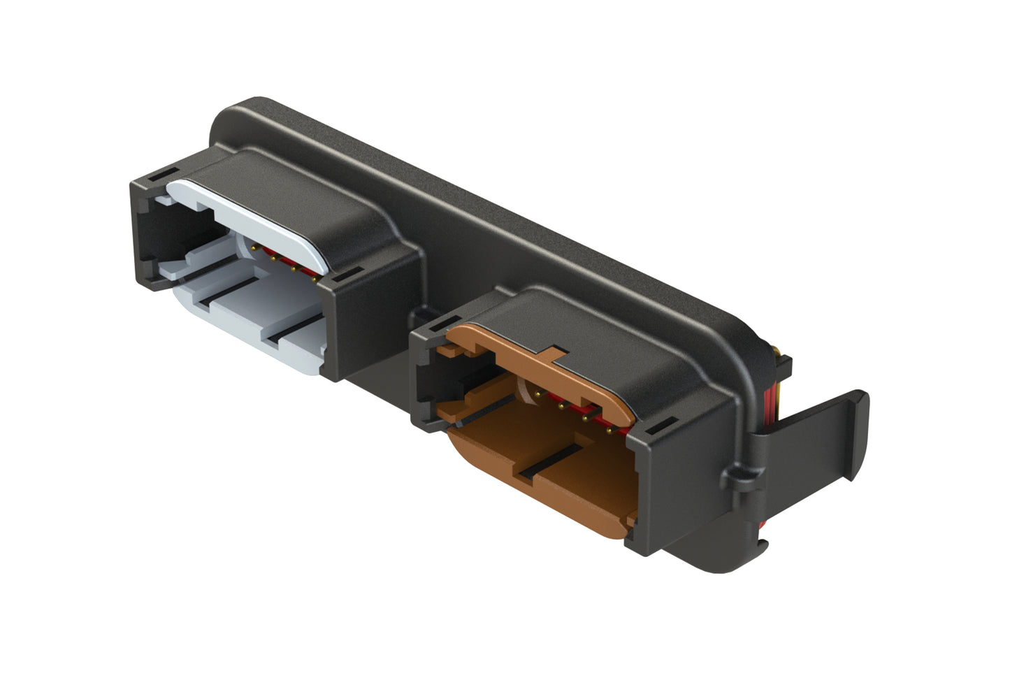 ATM13-12PA-12PD-BM01 ATM™ Header, Thermoplastic, (2) 12 Position size 20, A&D Key - Gold Plating. DTM13-12PA-12PD-GR01