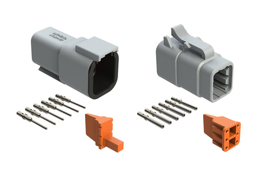 ATM6PS-CKIT 6 Pin and Socket Plug, Receptacle, Wedge and Contacts Kit