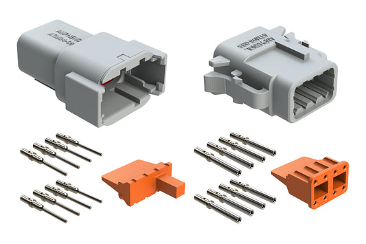 ATM8PS-CKIT 8-Way Pin and Socket Plug, Receptacle, Wedge and Contacts Kit