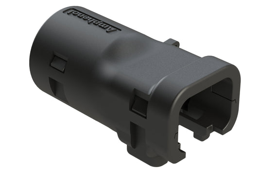 ATMBS-041-0205 2 Position Backshell, fits ATM06-2S* & ATMH06-2S * Plugs, Black. 1028-041-0205