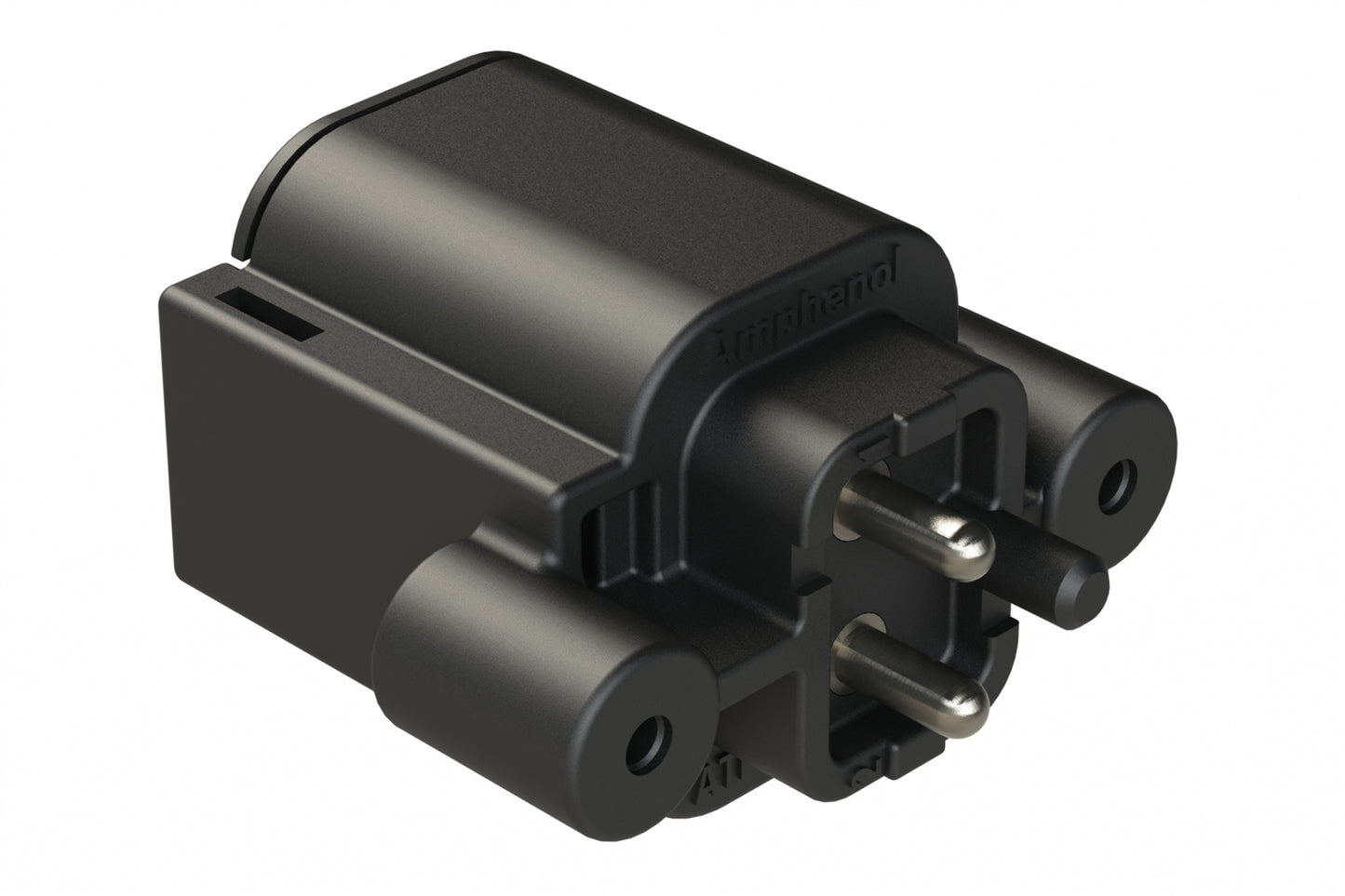 ATP04-2P-BM13 2 Position, Straight PCB Receptacle, Pin, Board Mount, Self-Threading, Tin Plated Contacts, No Potting, Black
