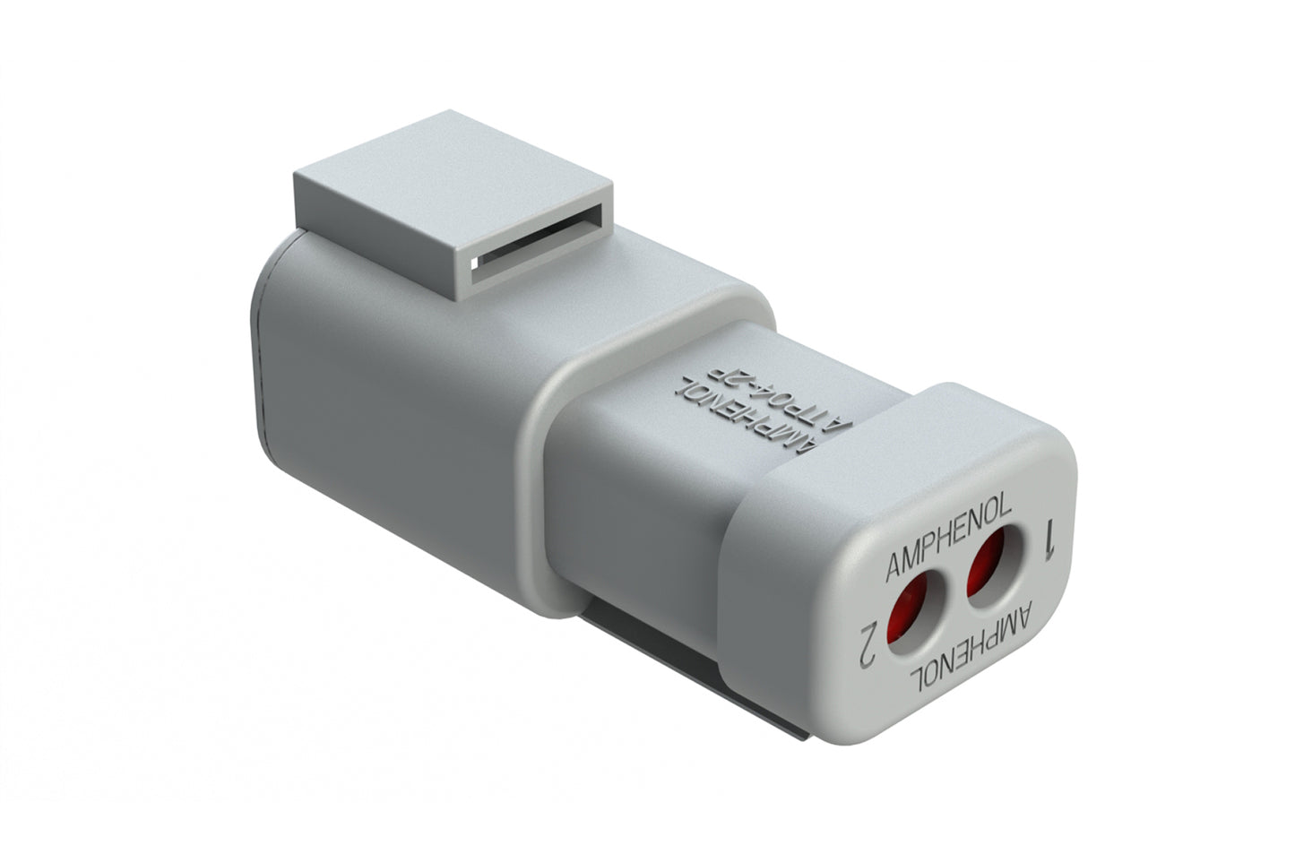 ATP04-2P-EC01 2-Way Receptacle, Male Connector with End Cap. DTP04-2P-E003