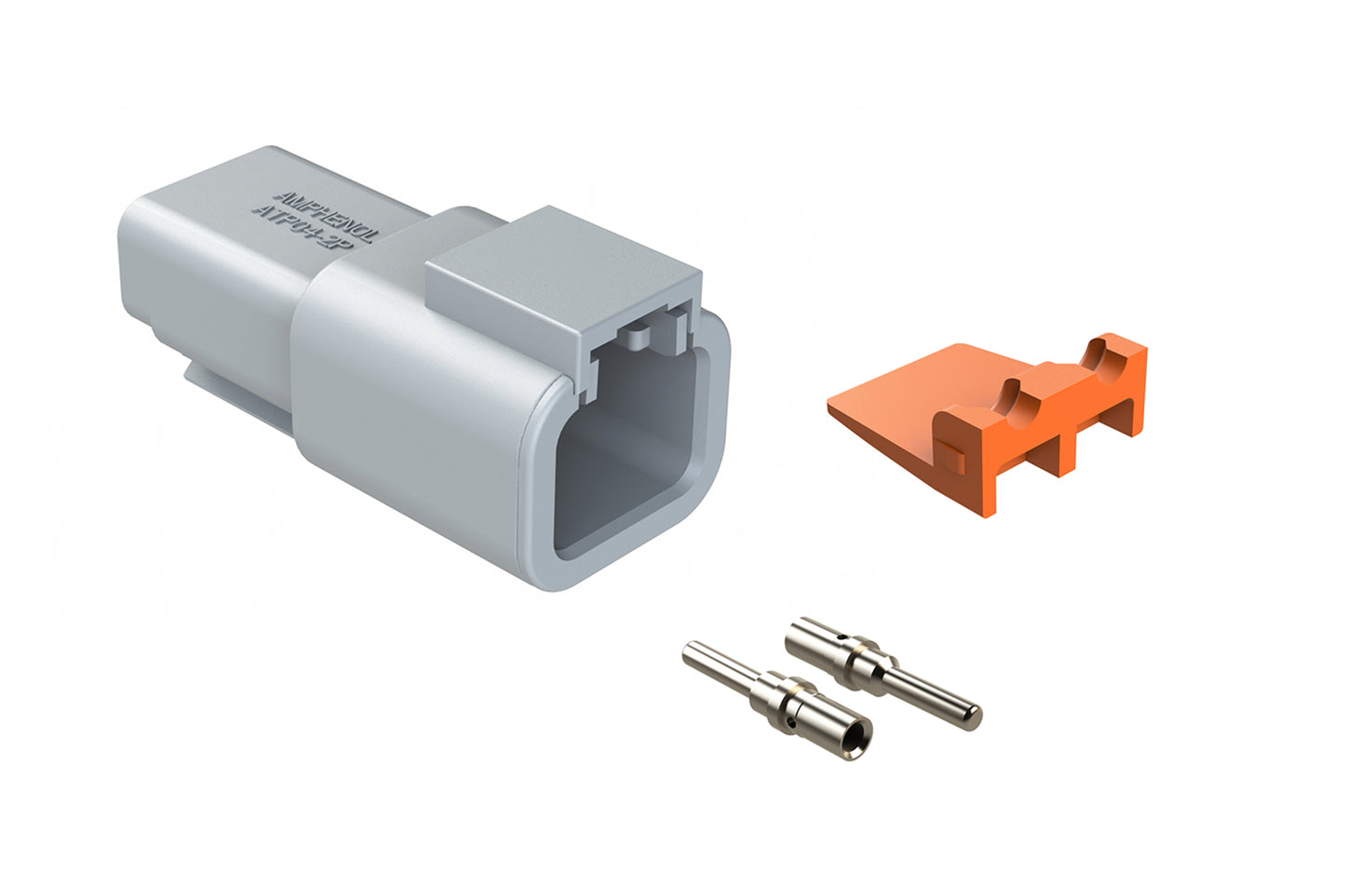 ATP04-2P-KIT01 2-Way Pin Receptacle, Wedge and Contacts Kit