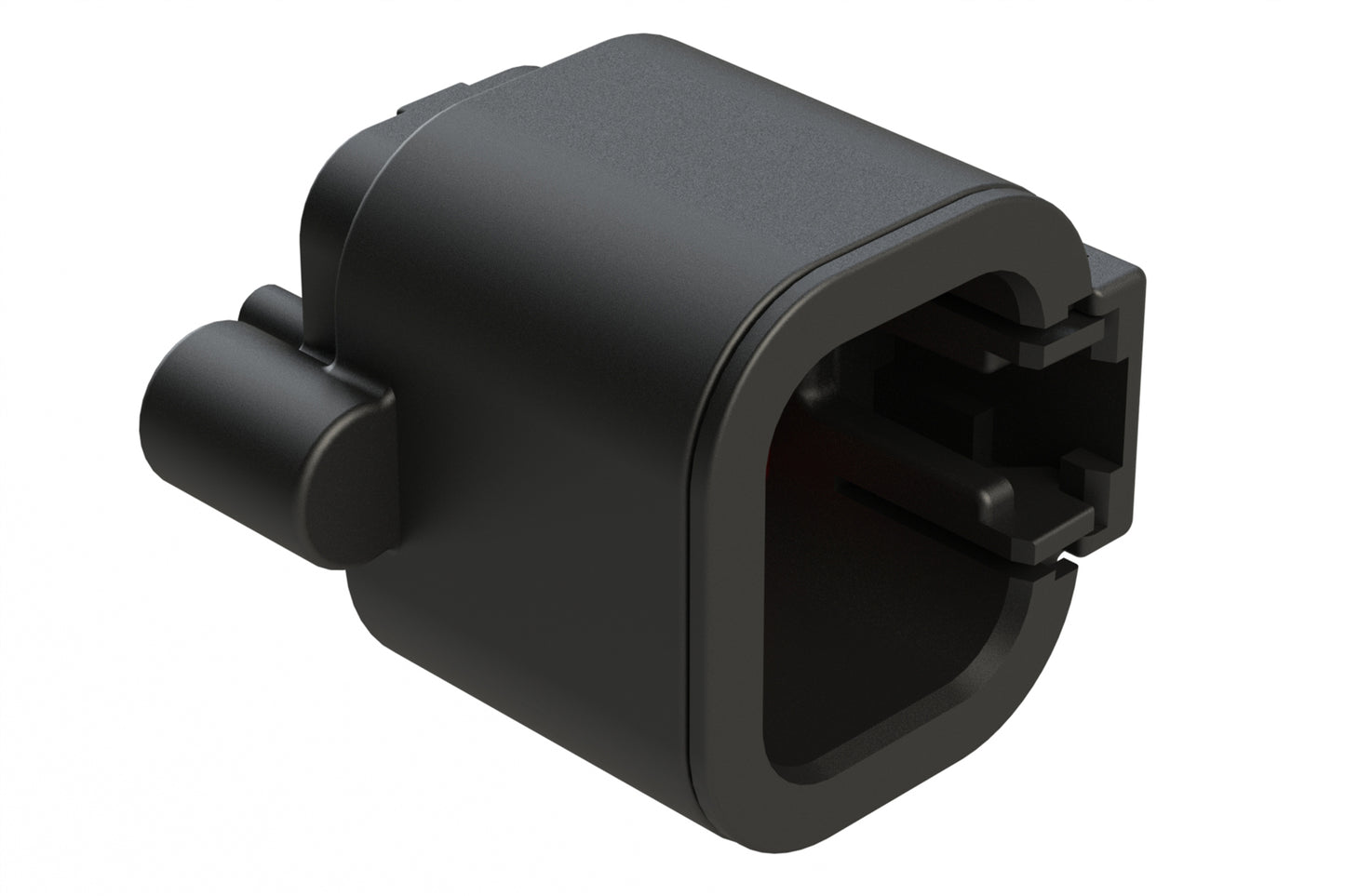 ATP04-4P-BM11 4 Position, Straight PCB Receptacle, Pin, Board Mount, Self-Threading, Gold Plated Contacts, No Potting, Black