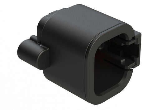 ATP04-4P-BM11 4 Position, Straight PCB Receptacle, Pin, Board Mount, Self-Threading, Gold Plated Contacts, No Potting, Black