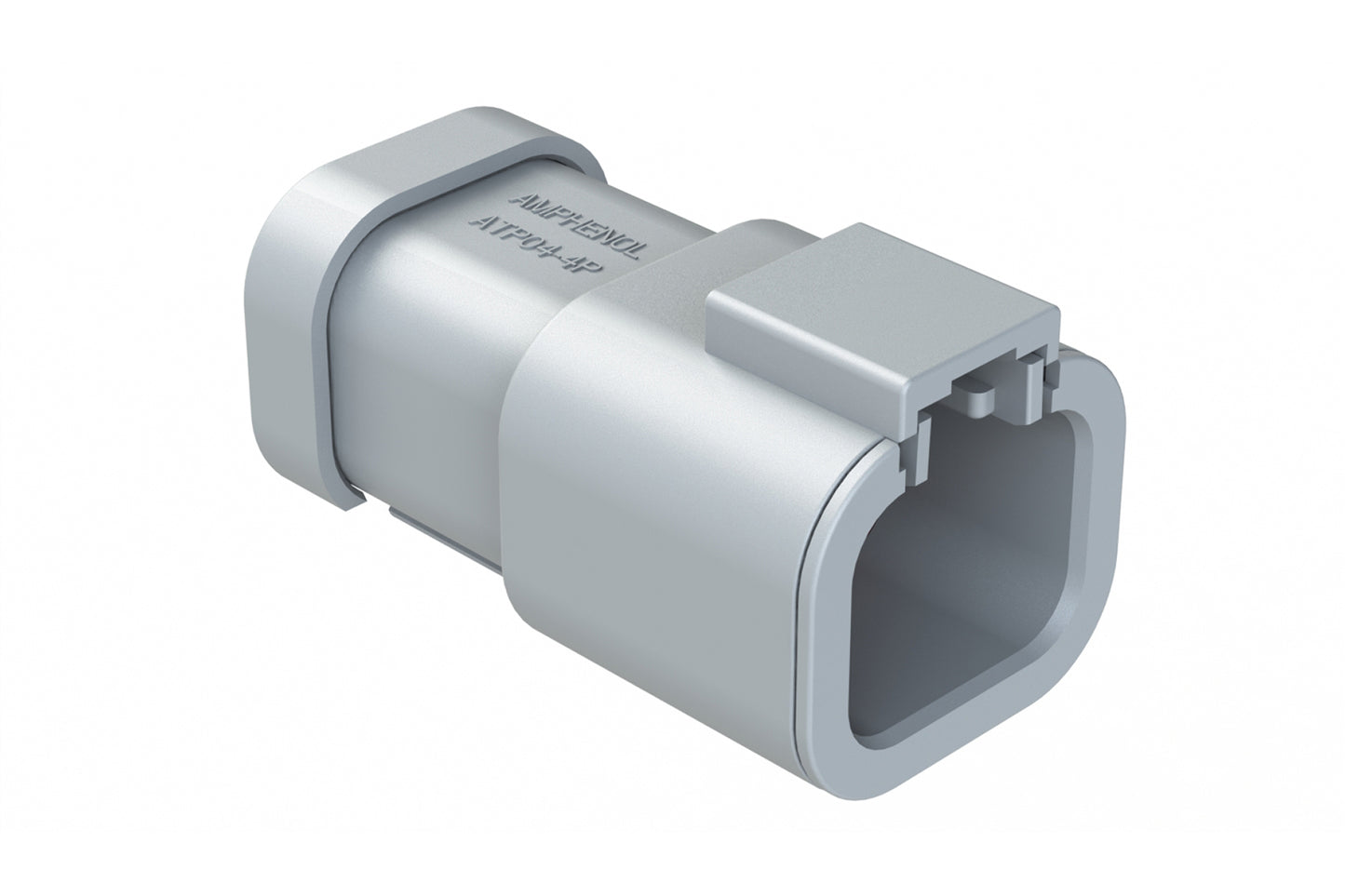 ATP04-4P-EC01 4-Way Receptacle, Male Connector with End Cap. DTP04-4P-E003