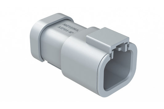 ATP04-4P-EC01 4-Way Receptacle, Male Connector with End Cap. DTP04-4P-E003