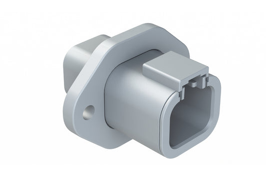 ATP04-4P-PM01 4-Way Receptacle, Male Flange. DTP04-4P-L012