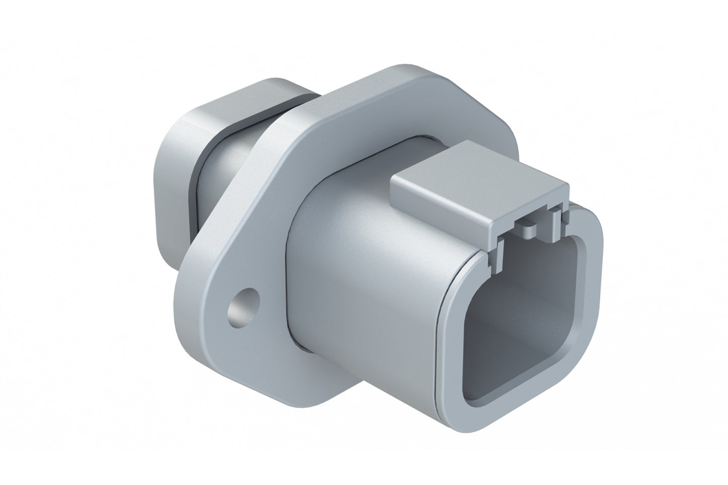 ATP04-4P-PM02 4-Way Receptacle, Male Flange with End Cap. DTP04-4P-LE07