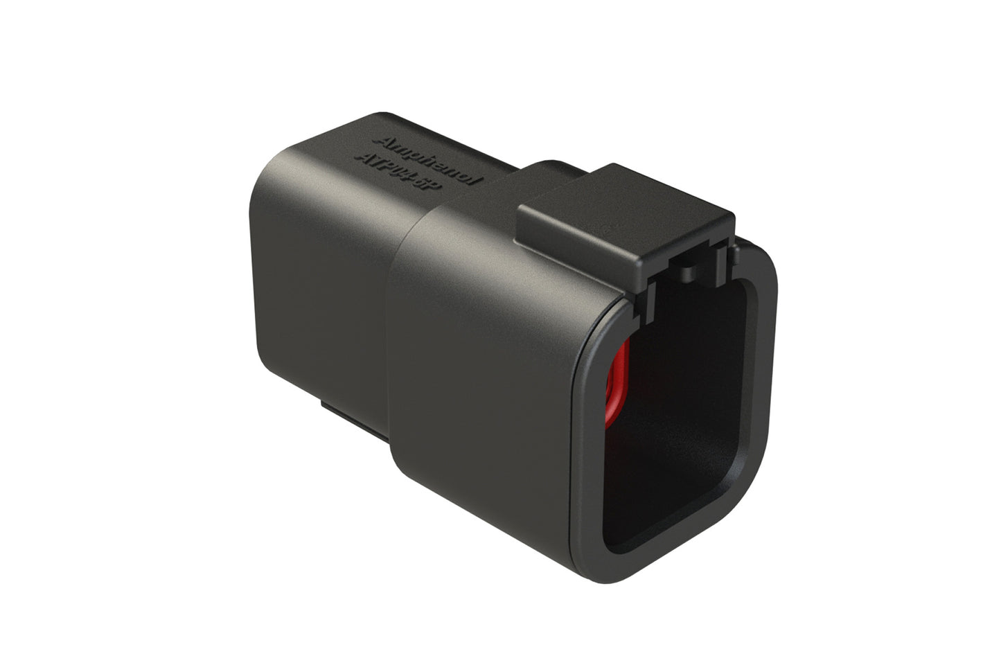 ATP04-6P-BLK 6 Position Receptacle, Male, Black