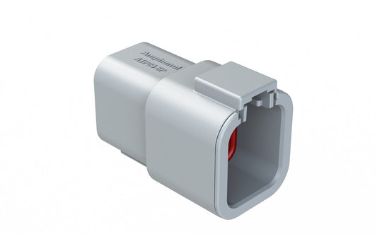 ATP04-6P-RD01 6 Position Receptacle, Male, with Reduced Diameter Seal, Grey