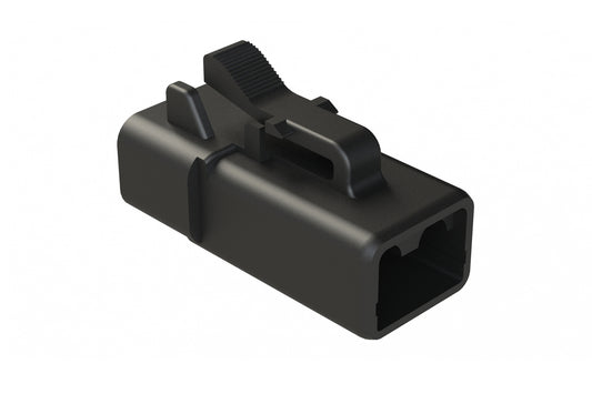ATP06-2S-BLK 2-Way Plug, Female Connector, Black. DTP06-2S-E004