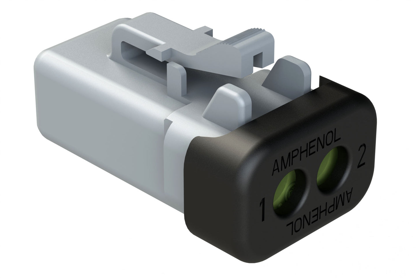 ATP06-2S-MM01 2 Position Plug, Female, Reduced Diameter Seal, End Cap, Grey. DTP06-2S-CE01