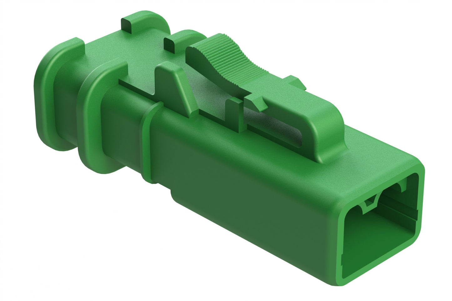 ATP06-2S-OMGRN 2 Position Plug, Socket, Overmold Compatible, Standard Diameter Rear Seal, Green