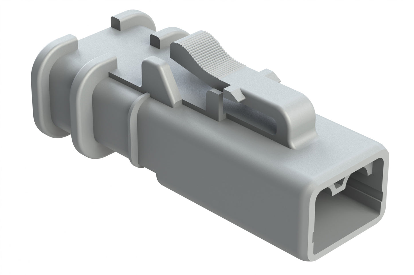 ATP06-2S-OMGRY 2 Position Plug, Socket, Overmold Compatible, Standard Diameter Rear Seal, Grey
