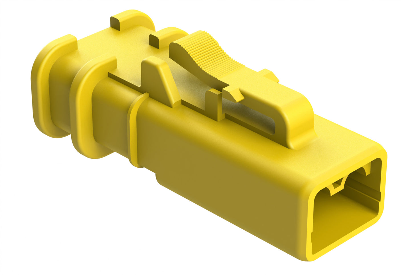 ATP06-2S-OMRDYEL 2 Position Plug, Socket, Overmold Compatible,, Reduced Diameter Rear Seal, Yellow