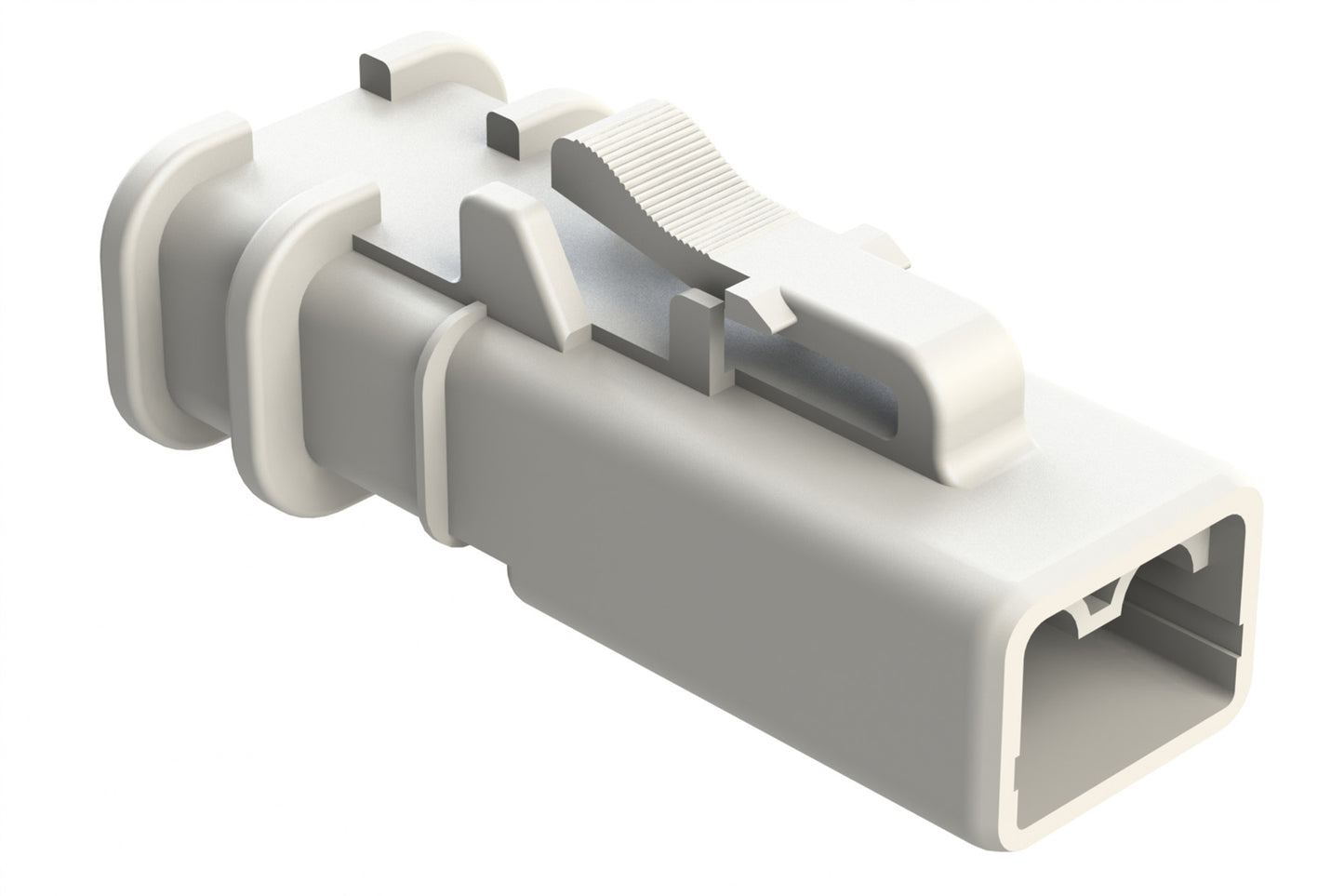 ATP06-2S-OMWHT 2 Position Plug, Socket, Overmold Compatible, Standard Diameter Rear Seal, White