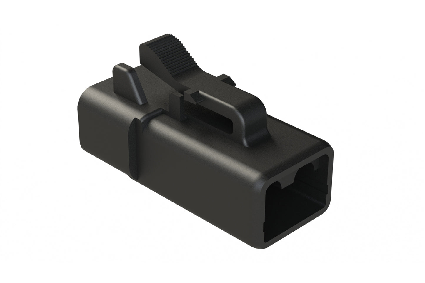 ATP06-2S-RD01BLK 2-Way Plug, Female Connector with Reduced Diameter Seal, Black. DTP06-2S-C015