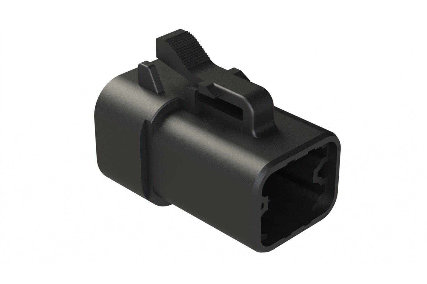 ATP06-4S-BLK 4-Way Plug, Female Connector, Black. DTP06-4S-E004