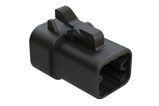 ATP06-4S-RD01BLK 4-Way Plug, Female Connector with Reduced Diameter Seal, Black